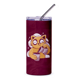 Cute Cat Drinking Graphic Travel Tumbler product
